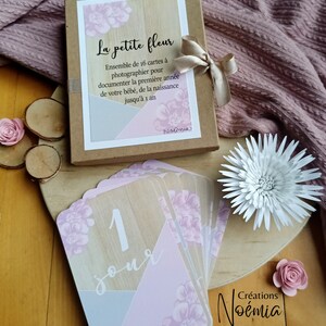 Cartes étapes bébé La petite fleur