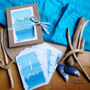 Aqua Blue Baby Step Cards