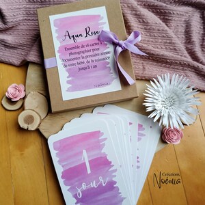 Aqua Rose Baby Step Cards