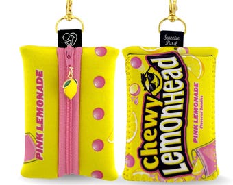 Lemonhead Pink Lemonade Neoprene Pouch: Candy-Inspired Small Organizer