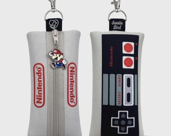 Mario Luigi Vintage Spiel Zip Beutel Retro Gamer Geschenk Geek Chic Make-up Tasche
