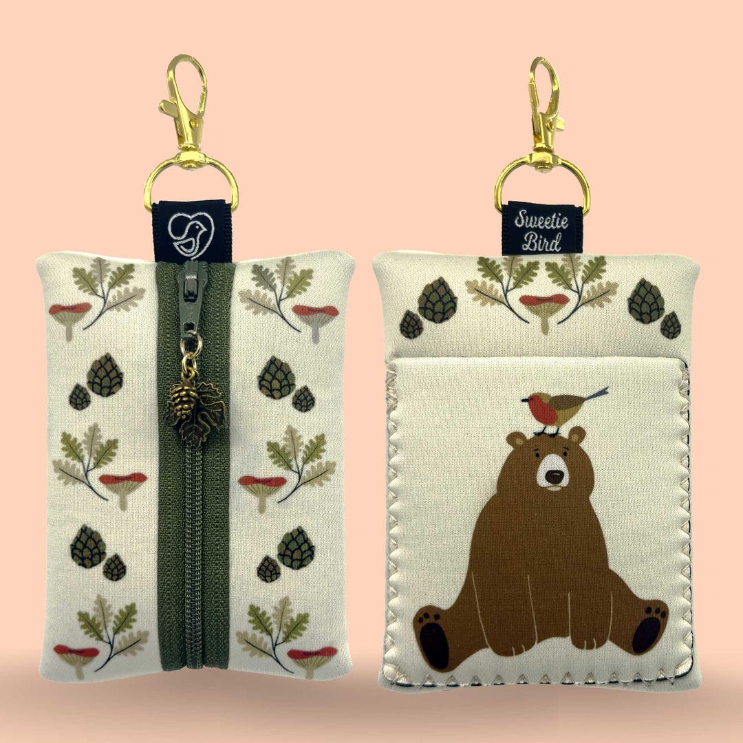 Nishi Shuku Large Clip Purse - Bear and Forest main image 1