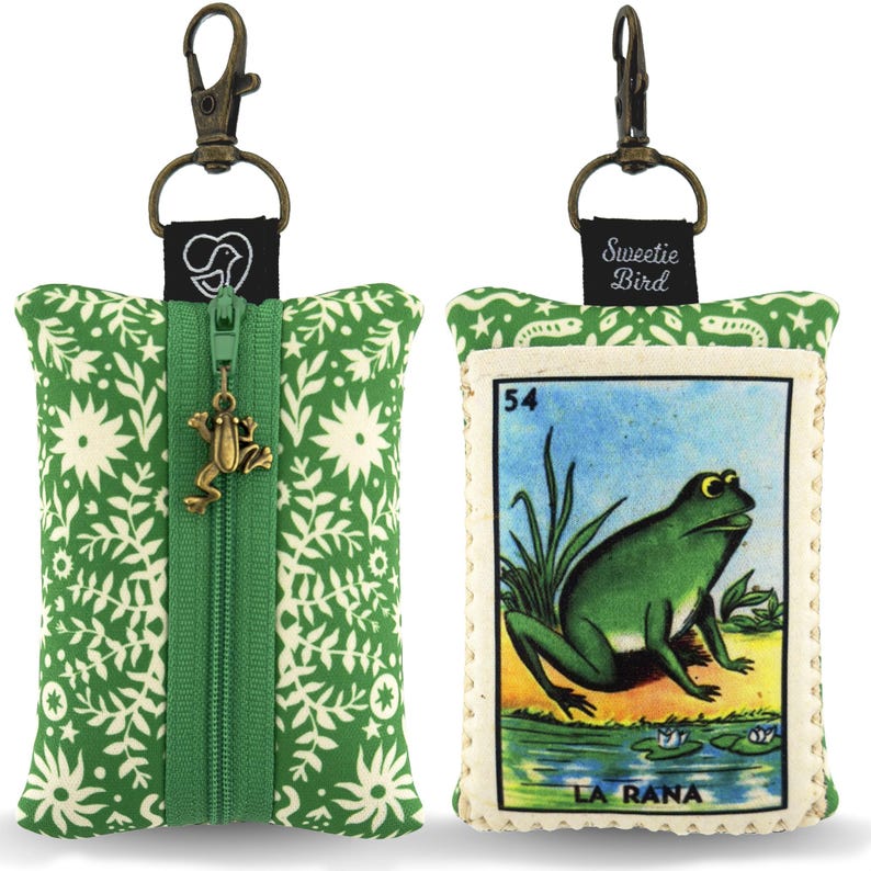 La Rana Frog Pouch, Loteria Card Neoprene Coin Wallet image 2