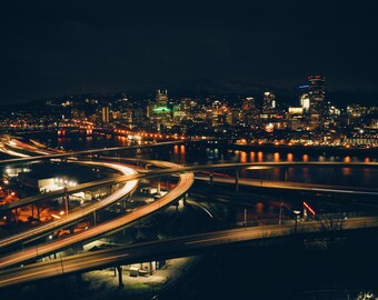 Portland Oregon Cityscape Wall Art Print - Cityscape Photography Print for Wall Art - Cityscape Photography Wall Art Print Portland Oregon