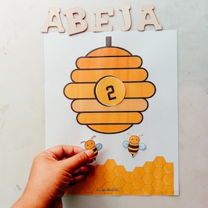 Bee hive manipulative | Montessori Inspired printable preschool kindergarten