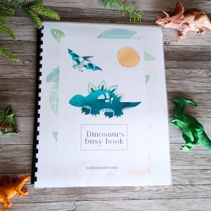 Dinosaur busy book | Toddler quiet book | Preschool busy binder| Monterssori Materials| Homeschool