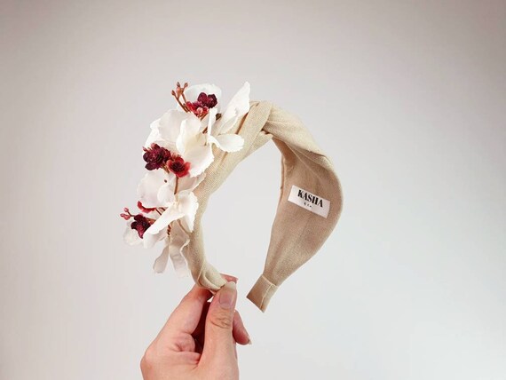 Nude Headband With 3D Embroidery main image 0