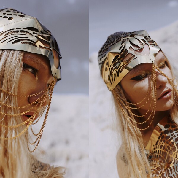 large gold headpiece