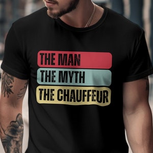 Pappaliv Mannen Myten Chauffören T-shirt, Rolig pappatröja, Fars dag-present, Pappatröja, Rolig present till pappa, Cool pappatröja, Pappataxi