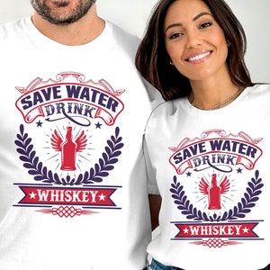 Save Water Drink Whiskey T-Shirt, Drinking Shirt, Funny Drinking Shirts, Party Shirt, Whiskey Lover Gift, Drinking Shirt, Funny Drinking Tee