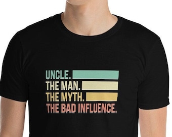 Vintage Uncle T-Shirt, Gift for Uncle's Birthday, Bad Influence Uncle Shirt, Present for Uncle,