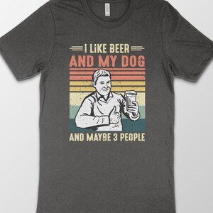 I Like Beer and My Dog T-shirt, Funny Mens Drinking, Beer TShirt, Beer Lover, Funny Beer shirt, Drinking Gift, Party present, craft beer