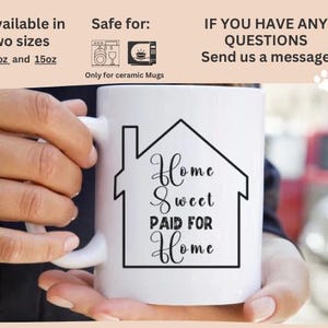 Mortgage payoff gift, mortgage free mug, debt free mug, debt free coffee mug, financial freedom gift, no more debt, zero debt, mortgage paid