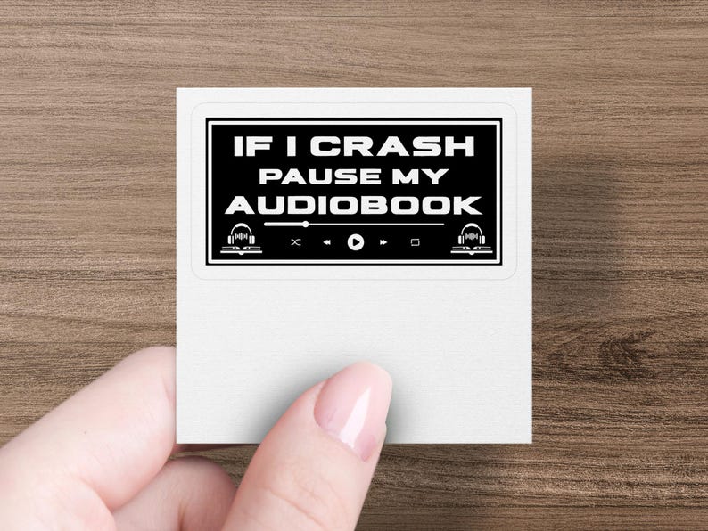 thumbnail image 2 of If I Crash Pause My Audiobook Sticker Bookish Fantasy Romantasy Book Lover Librarian Waterproof UV DTF Transfer Vinyl Stickers Laptop Water Bottle Cars Decal Decor Gifts 2 of 11