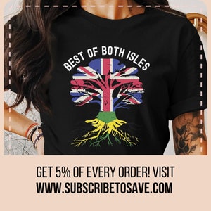 Lo mejor de ambas islas, camiseta de Inglaterra y Jamaica, linda camiseta de Jamaica, raíces jamaicanas, Inglaterra y Jamaica, orgullosa herencia jamaiquina