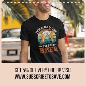 It&#39;s A Bad Day To Be A Beer T-shirt, Funny Mens Drinking, Beer TShirt, Beer Lover, Funny Beer shirt, Drinking Gift, Party present,Craft beer