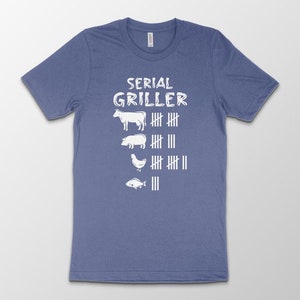 T-shirt Serial Griller, tee-shirt Barbecue, chemise de fumeur de viande, cadeau de mangeur de porc, chemise Grilling Scoreborad, t-shirt BBQ Chef, cadeau amateur de viande image 9