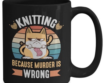 Knitting mug, knitting gift, gift for knitter, gift funny knitting mug, gift for knitter, gift knitter mug