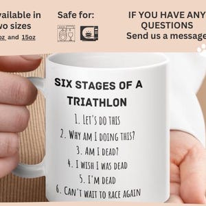 Triathlon mug, triathlon gift, triathlete gift, triathlete mug, swim bike run, gift for triathlete, triathlon coffee mug, Tri-athlon present