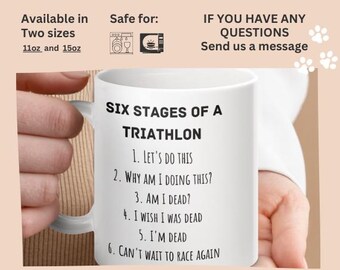 Triathlon mug, triathlon gift, triathlete gift, triathlete mug, swim bike run, gift for triathlete, triathlon coffee mug, Tri-athlon present