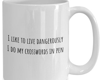 Crossword puzzles mug, crossword gift, crossword lover, puzzle mug, coffee mug, crossword gifts, puzzle lover gift, crossword coffee mug