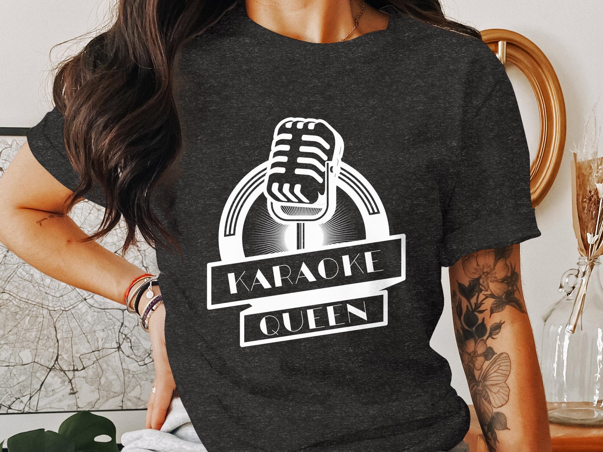 T-shirt Karaoké - Chanteur, Micro, Bar - Design Fun Pour Passionnés De Chant