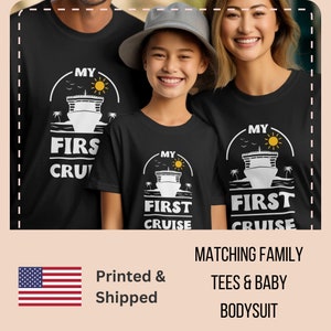 My First Cruise-T-shirt, 1st Cruise-shirts, First Cruise-T-shirt, Cruise 2024, Familiecruisevakantie 2025, bijpassende Tops Family Cruises