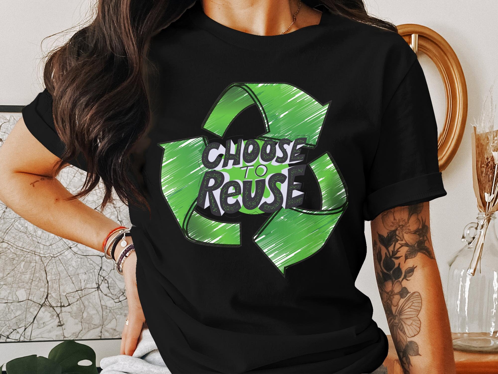 Earth Day Recylce Eco-friendly T-shirt Choose to Reuse