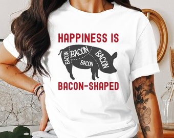 Bacon Pig T-Shirt, Funny Bacon T-Shirt, Bacon Lover Shirt, Funny Bacon Shirt, Foodie Shirt, Bacon Lover Gift, Foodie Gift, Funny Chef Tee