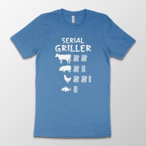 T-shirt Serial Griller, tee-shirt Barbecue, chemise de fumeur de viande, cadeau de mangeur de porc, chemise Grilling Scoreborad, t-shirt BBQ Chef, cadeau amateur de viande image 5