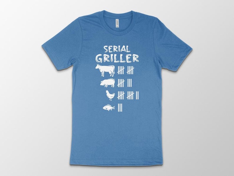 T-shirt Serial Griller, tee-shirt Barbecue, chemise de fumeur de viande, cadeau de mangeur de porc, chemise Grilling Scoreborad, t-shirt BBQ Chef, cadeau amateur de viande image 5