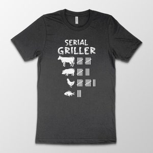 T-shirt Serial Griller, tee-shirt Barbecue, chemise de fumeur de viande, cadeau de mangeur de porc, chemise Grilling Scoreborad, t-shirt BBQ Chef, cadeau amateur de viande image 2