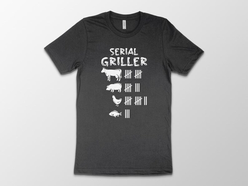 T-shirt Serial Griller, tee-shirt Barbecue, chemise de fumeur de viande, cadeau de mangeur de porc, chemise Grilling Scoreborad, t-shirt BBQ Chef, cadeau amateur de viande image 2