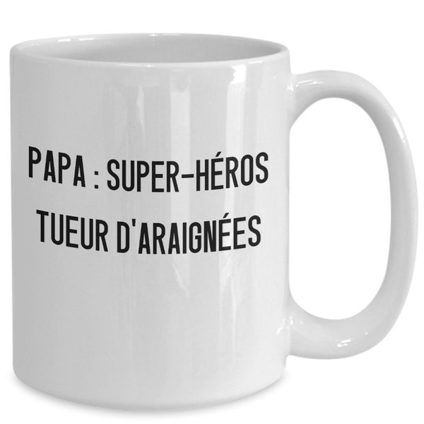 Tasse à café papa, cadeau pour père, idée cadeau beau-père, tasse drôle de super-héros papa, tasse grand-père