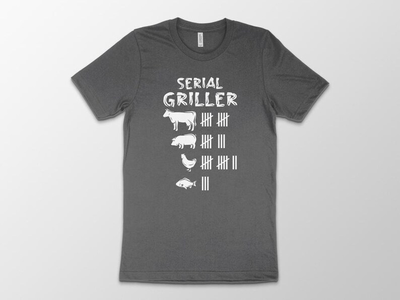 T-shirt Serial Griller, tee-shirt Barbecue, chemise de fumeur de viande, cadeau de mangeur de porc, chemise Grilling Scoreborad, t-shirt BBQ Chef, cadeau amateur de viande image 7