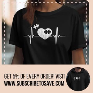 Jigsaw Puzzle Heartbeat Graphic TShirt , Unique Puzzle Lover Tee Heartbeat and Puzzle Shirt, Gift for Puzzle Enthusiasts, dissectologist