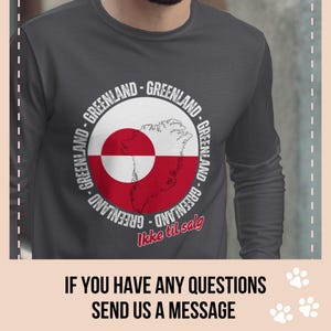 Chemise à manches longues ikke til salg du Groenland, t-shirt Le Groenland est à nous, chemise drapeau du Groenland, t-shirt danois finlandais, vêtements de la fierté du Groenland