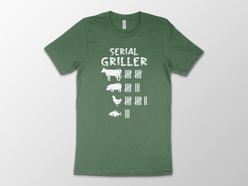 T-shirt Serial Griller, tee-shirt Barbecue, chemise de fumeur de viande, cadeau de mangeur de porc, chemise Grilling Scoreborad, t-shirt BBQ Chef, cadeau amateur de viande image 6