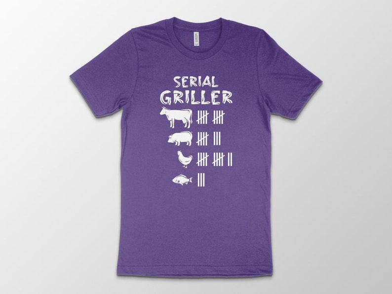 T-shirt Serial Griller, tee-shirt Barbecue, chemise de fumeur de viande, cadeau de mangeur de porc, chemise Grilling Scoreborad, t-shirt BBQ Chef, cadeau amateur de viande image 8