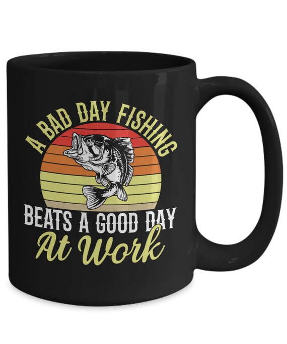 Mug De Pêche Humoristique 'Better Fishing' – Cadeau Anniversaire Pêcheur – Céramique
