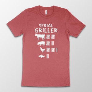 T-shirt Serial Griller, tee-shirt Barbecue, chemise de fumeur de viande, cadeau de mangeur de porc, chemise Grilling Scoreborad, t-shirt BBQ Chef, cadeau amateur de viande image 10