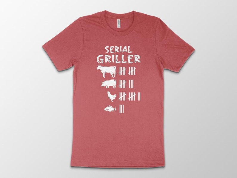 T-shirt Serial Griller, tee-shirt Barbecue, chemise de fumeur de viande, cadeau de mangeur de porc, chemise Grilling Scoreborad, t-shirt BBQ Chef, cadeau amateur de viande image 10