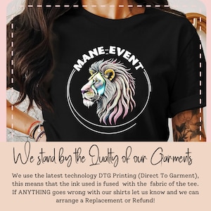 Mane Event T-Shirt, Proud Lion Tshirt, Colorful Lion T-shirt, Lion T-shirt for Women, Lion Tshirt, African Animal Tee, Wild Animal Gift