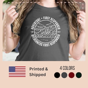 Wilderness Medic T-Shirt, First Responder T-Shirt, EMT Shirt, Paramedic T-Shirt, EMS Shirt, Rescue Squad Tee, Mountain Rescuer Top