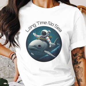Camiseta Astronauta, Camisa Ballena Robot, Camiseta Spaceman, Camiseta Cowboy Astronauta Divertida, Camisa Espacio Exterior, Top Espacial, Tee Cosmonauta, Astronautas Divertidos
