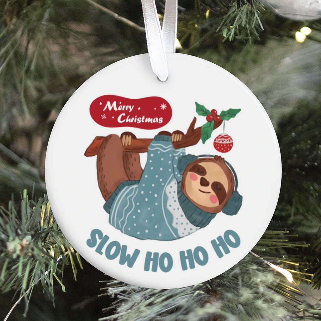 Sloth Christmas Ornament, Xmas