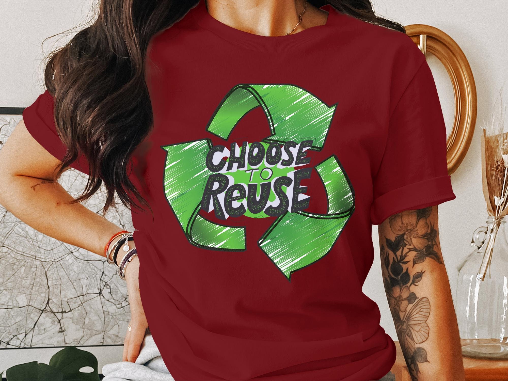 Earth Day Recylce Eco-friendly T-shirt Choose to Reuse