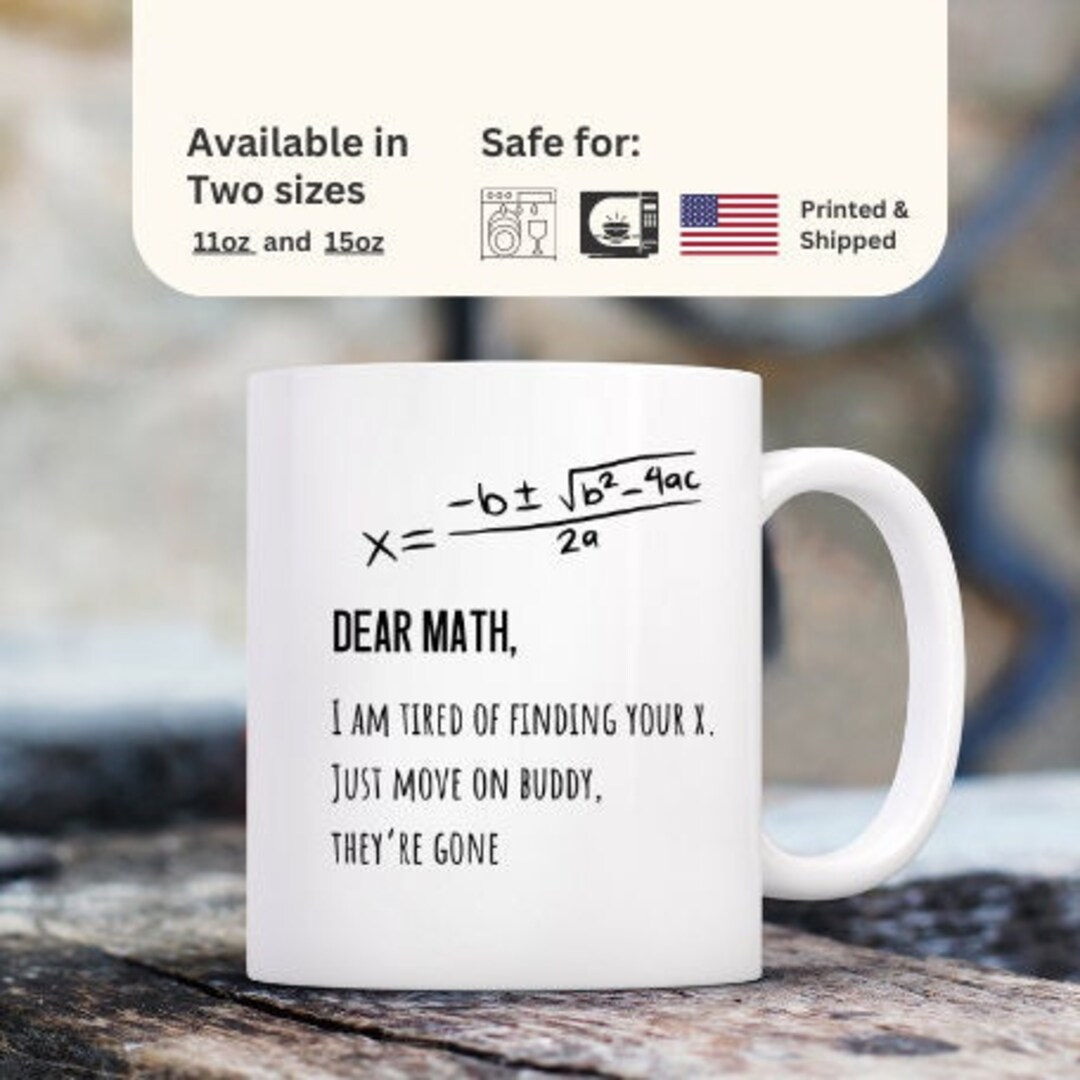 Math Teacher Gift, Algebra Teacher Mug, Math Student Gift ...