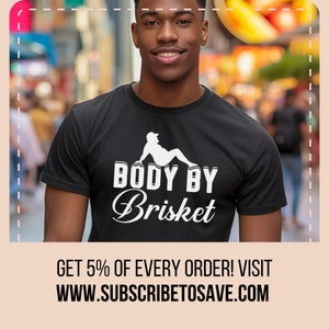 Body by brisket t-shirt, bbq shirt, funny steak lover tee, grilling bbq chef t-shirt, bbq gift, bbq lover, funny bbq, barbecue shirt