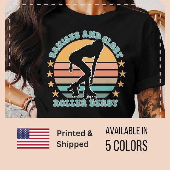 Roller Derby T-Shirt, Roller Skating Gift, Roller Derby Fan Shirt, Roller Derby Top, Roller Derby Gift, Roller Girl Shirt, Roller Skater Tee